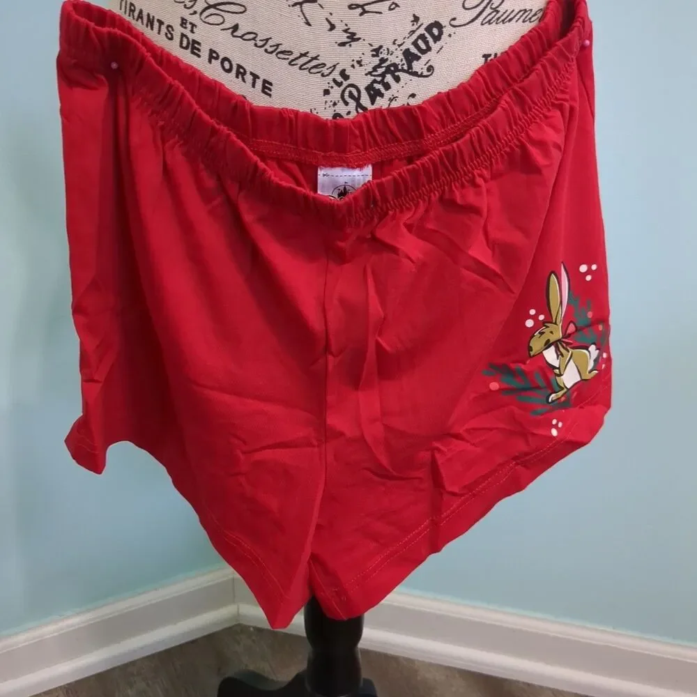 Disney Parks Minnie Mouse Small Christmas Pajama Short Set Outfit Lightweight - Picture 7 of 7